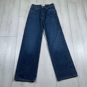 Agolde Jeans Women's 25 Blue Denim High Rise Harper Wide Straight Leg